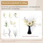 als echt groot boeket, wit, dahlia, bamboebladeren, keizerbloem met stelen, bloemstukken, bruiloft, boeket voor doe-het-zelf thuis, tuin, bruiloft, festival, decoratie