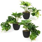 Monstera kunstplant in potten, mini-, voor binnen en buiten, als echt geschikt voor balkon