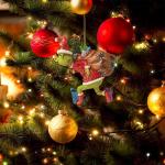 Kerstdecoratie, acryl, kerstboomversiering, groen, schattig, hangende ornamenten, kerstdecoratie, kerstversiering, feestdecoratie voor kerstfeest