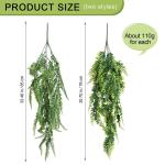 2 stuks kunstmatige hangplanten nep hangende planten, kunstplant groene varen wijnstok plastic wijnstokken nep groen varen perzisch rotan en gras voor slaapkamer accessoires feest 