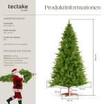 Künstlicher Weihnachtsbaum, naturgetreuer Tannenbaum künstlich mit Spritzguss- und PVC-Nadeln, biegbare Tannenzweige, pflegeleicht, Weihnachtsbaum künstlich als Weihnachtsdeko -