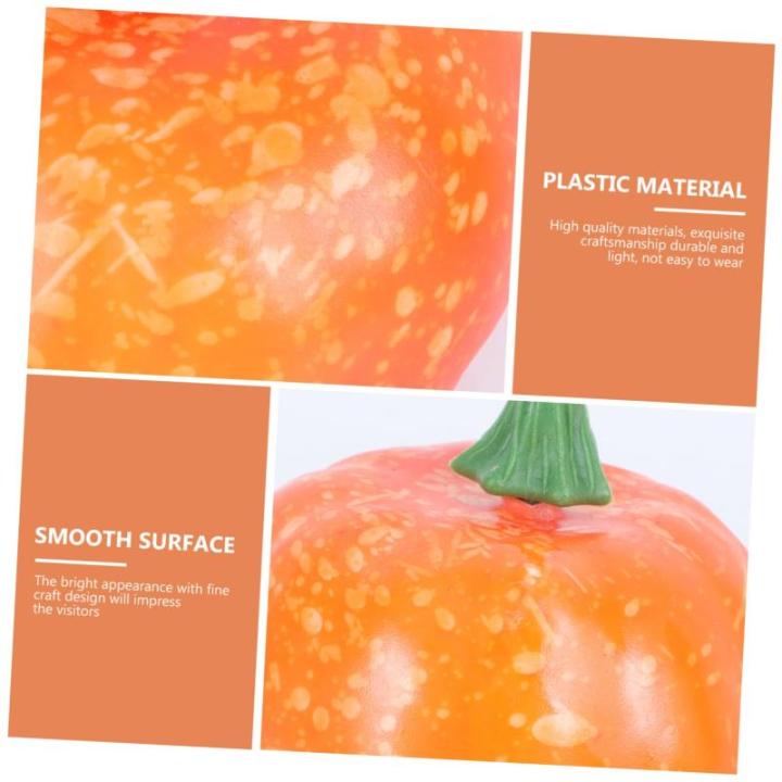 1 Satz Künstlicher Kürbis Mini-kürbisse Masse Kürbis-Fotografie-stütze Mini-kürbis-Ornamente Kleiner Halloween-kürbis Imitiertes Kürbisdekor Heimdekorationen Yellow Plastik