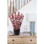 Kunstplant eucalyptus rode kunstplant als echte kamerplanten decoratieve planten in zwarte pot, hoogte 40 cm