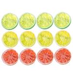 60 STK Nachahmung Einer Zitronenscheibe Getränk Künstliche Früchte Sommer Realistische Zitrone Früchte Fotorequisite Getrocknete Gepresste Früchte Grapefruitscheibenmodell PVC