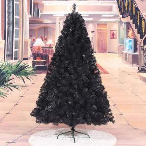 Weihnachtsdekoration Weihnachtsbaum, 5 Fuß Premium Klappbarer PVC-Weihnachtskieferbaum Mit Massiven Metallbeinen Künstlicher Weihnachtsbaum-Schwarz 150c Modisch，Black-120cm(4Ft