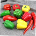 2 Sätze Simulationsmodell Paprika Schaufensterpuppe Maneküre- Set Gemüsemodell Repiclas Gefälschte Essensrequisite Gefälschte Lebensmittelmodellstütze Poly-Drache 5 Stück * 
