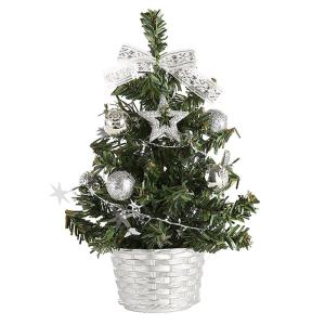 künstlicher Weihnachtsbaum 20cm Mini Weihnachtsbaum Tischplatte Tannenbaum Tisch-Weihnachtsbaum Weihnachtsbaum Künstlich mit Ornamenten für Weihnachten Dekoration