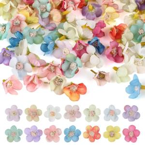 120 stuks mini-, madeliefjes, bloemkoppen, mini-, kleurrijke mini-zijden bloemen, , kleine bloemkoppen, decoratie