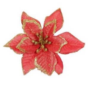 10/20/40pcs Weihnachtsbaum Dekorationen Künstliche Blumen Glitzer Faux Hochzeit Blumen Ornamente Für Weihnachtsbaum Neues Jahr Home Outdoor Dekoration