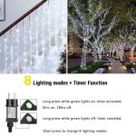 Kerstboomverlichting Wit, 20M 200 LED Lichtsnoer, Waterdicht Lichtketting, Kerstlichtsnoer, voor binnen en buiten, 8 verlichtingsmodi, Timerfuncties, Decoratie Kerstmis