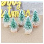 24 stuks mini-kerstboom, 3,5 cm, groen, kunstdennenboom, kleine kerstboom, model, sneeuw, vorst, bomen, miniatuur, dennenboom, tafelboom, kerstversiering, bureauornamenten voor doe