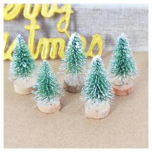 24 stuks mini-kerstboom, 3,5 cm, groen, kunstdennenboom, kleine kerstboom, model, sneeuw, vorst, bomen, miniatuur, dennenboom, tafelboom, kerstversiering, bureauornamenten voor doe