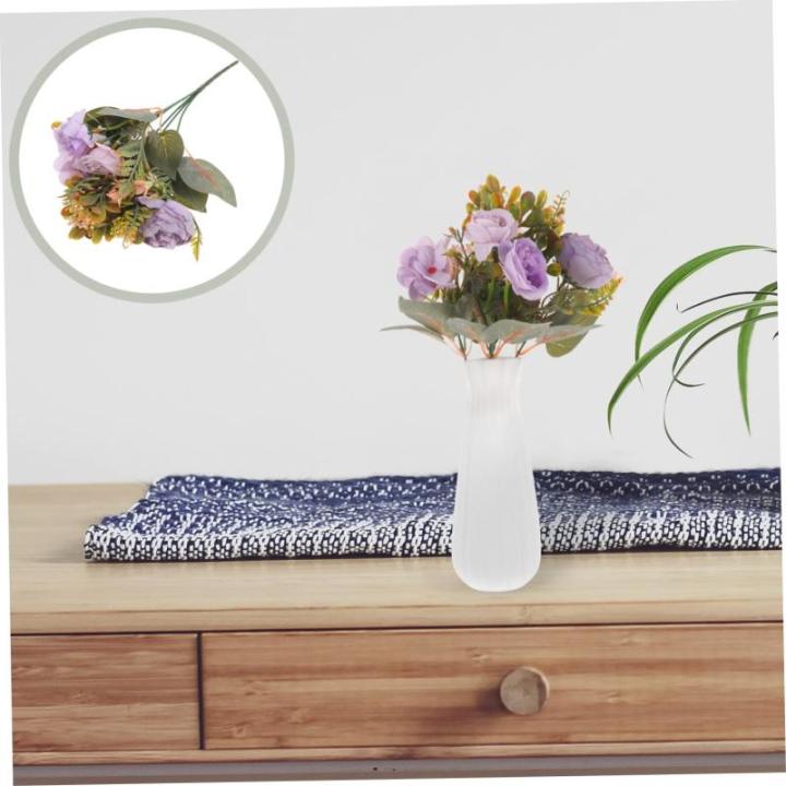 Künstlicher Pfingstrosenstrauß Hochzeit Gefälschte Pfingstrosen Künstliche Pfingstrosenstiele Künstliche Künstliche Rosa Pfingstrosen Gefälschter Blumenstrauß Violett Plast