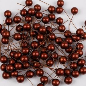 100 Stück Künstliche Beeren 12mm,Dekorative Beerenstiele,Beeren Früchte,für DIY Handwerk Dekoration,Weihnachtsbaum Weihnachtskranz Tischdeko,Hochzeit,Home Decoration,Dunkelrot