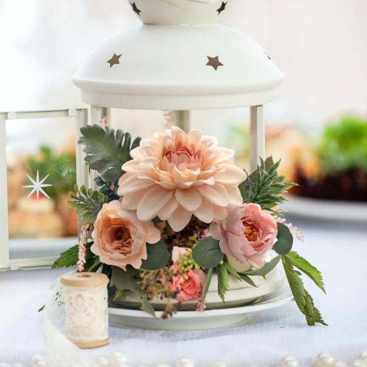 Verschiedene Kunstblumen aus Seide, Gemischte Falsch Blumen Rosen Pfingstrosen Dahlie mit Stiel für DIY Basteln Hochzeitssträuße Tafelaufsätze Kuchenblumen Arrangements Party H