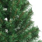Faltbarer Weihnachtsbaum,künstlicher Tannenbaum klein,Künstlicher Halber Weihnachtsbaum mit Ständer Grün 210 cm PVCGeeignet für Patio, Schlafzimmer, Wohnzimmer, Weihnachten