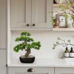 Kunstbonsai Natuurgetrouwe kunstplant als echte kunstmatige bonsaiboom met pot voor badkamer, kantoor, vensterbank, decoratie, hoogte 40 cm