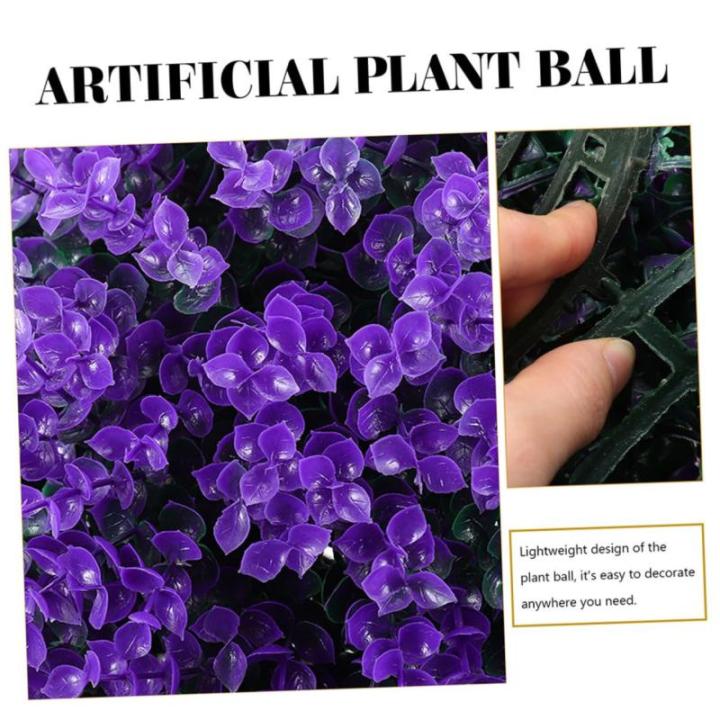 2st Eukalyptus-grasball Dekorative Kugeln Formschnittball Pflanzen Decke Grasball Künstliche Pflanzen Für Den Innenbereich Künstliche Formschnittpflanze Graskugeln Plastik Viole
