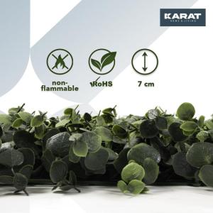 Plantenwand, , wandplanten, 50 x 50 cm, decoratie voor muur/balkon/tuin, eucalyptus, 50 x 50 cm