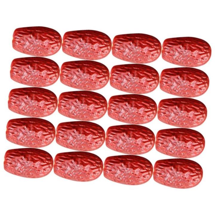 2 Sätze Simulierte Jujube Hochzeitsdeko Hochzeits Dekoration Realistisches Rotes Datum Lebensechte Nussdekoration Realistisches Datum Simulation Getrockneter Jujube 30 Stück * 2