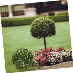 4 Stück Grasballständer Grasrahmengestell Halter für Blumengraskugeln Blumenarrangement Ballständer Garten Dekoration Gartenversorgung dekorativer Blumenrahmen Plastik Green