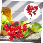 16 STK Simulierte Kirschtomaten Simulationsfrucht Simulation Kirschtomaten Gefälschte Kirschtomaten Schmücken Kirschtomatenmodell Dekorative Kirschtomaten Obst-Requisite Rot PVC