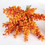 Simulierte Beerenzweige, 12 Stück, Künstliche Beeren, Biegbare Stiele, Zweige, Künstliche Früchte, wasserdichte Beerenzweige für Zuhause, Haus, Küche, Tisch, Korb (D)