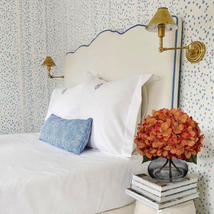 Kunsthortensia bloemen in vaas, echte touch nep hortensia bloem in glazen vaas met faux water zijde oranje faux bloemstuk voor thuis badkamer bruiloft decoratie