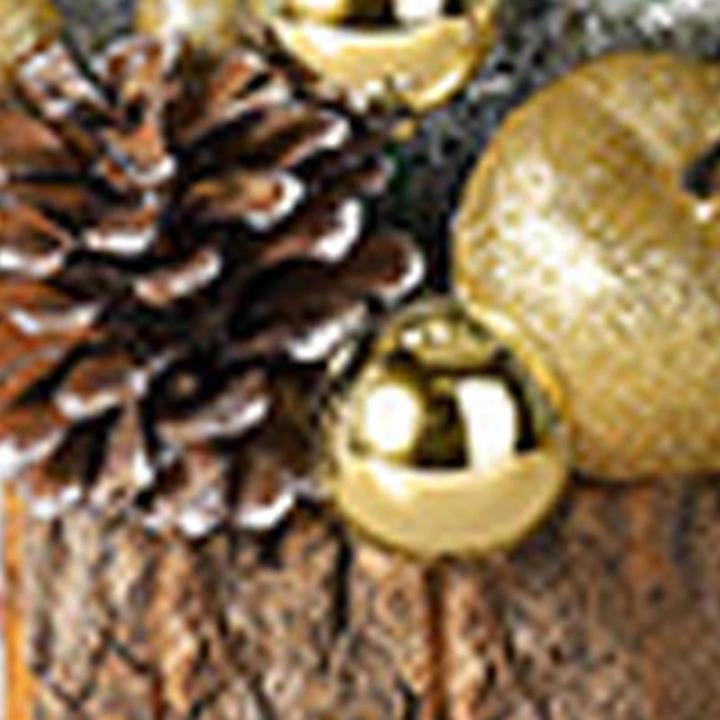 Mini-Weihnachtsbaum, künstlicher Tisch-Weihnachtsbaumschmuck mit Weihnachtsschmuck für den Innenbereich, Zuhause, Zimmer, Party, Weihnachtsdekoration (Champagner, 27 x 8,7 cm)