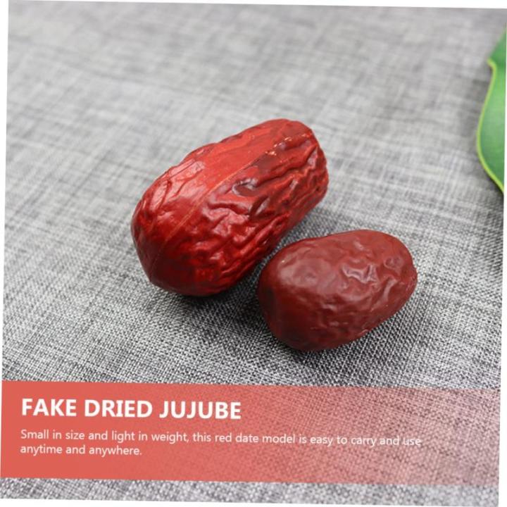 3 Sätze Simulierte Jujube Gefälschte Walnuss Lebensechte Nussdekoration Vorgeben, Obst Zu Spielen Naturgetreue Fruchtdekoration Simulationsdatum Falsches Datum PVC 30 Stück * 3