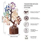 Chakra stenen kristallen boom kristallen edelstenen boom decoratie steen grote levensboom geldboom kristal geluksbrenger boom houten sokkel spirituele geschenken veel geluk