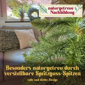Kleine kunstkerstboom, 65 cm, natuurgetrouwe replica met spuitgietelementen, kunstkerstboom, decoratie, dennenboom, kerstdecoratie (groen, 65 cm)