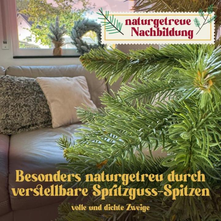 Kleine kunstkerstboom, 65 cm, natuurgetrouwe replica met spuitgietelementen, kunstkerstboom, decoratie, dennenboom, kerstdecoratie (groen, 65 cm)