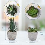 4 stuks in pot, kleine kunstplant, eucalyptus, vetplanten, rozemarijn, plastic planten zoals echt, mini-nepplanten voor badkamer, woonkamer, vensterbank, bureau, binnendecoratie