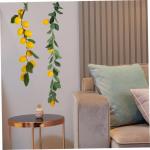 10 STK Simulation Zitronenrattan Künstliche Zitronenrankengirlande Obstdekor Künstliche Fruchtgirlande Blumenverzierungen Künstliche Girlande Szene Kunstpflanze Yellow Plastik