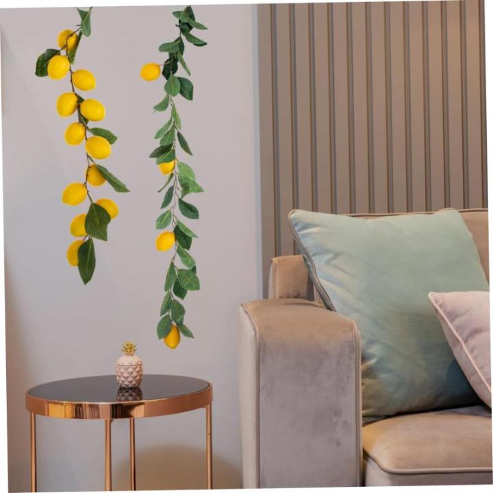 10 STK Simulation Zitronenrattan Künstliche Zitronenrankengirlande Obstdekor Künstliche Fruchtgirlande Blumenverzierungen Künstliche Girlande Szene Kunstpflanze Yellow Plastik