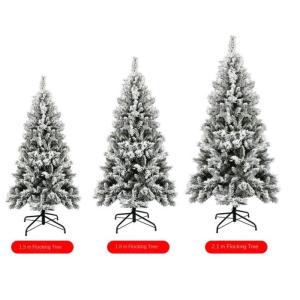 Weihnachtsbaum Weihnachtsbaum Mit Schneebesatz, Künstlicher Weihnachtsbaum, Gefälschter Weihnachtsbaum for Party-Dekoration Christbaum(210cm)