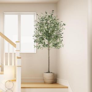 Olijfboom, kunstplant, 180 cm, grote kunstolijfboom, kunstboom, ziet eruit als echt voor woonkamer, slaapkamer, kantoor, decoratie