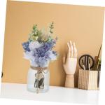 1 Satz Simulierte Vasenornamente Hochzeitsfeier Blumendekor Blumenstraußdekoration Zum Selbermachen Zarte Simulierte Blumen Blumenrequisite Gefälschte Blumen Keramikvase Holz