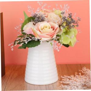 50pcs Silber Blumen 5,9 '' 3-Branch-Kristall-Picks Acrylkristallblüten mit 18 Tropfen Perlen Elegante DIY-Glitzerblumen für Hochzeitsfeier und Heimdekoration