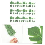 120 Stück Simulierte Schildkrötenblätter Künstliche Grüne Tropische Blätter Party Dekoration Blätter Aus Kunststoff Monstera Blätter Blumenarrangement Künstliche Blätter