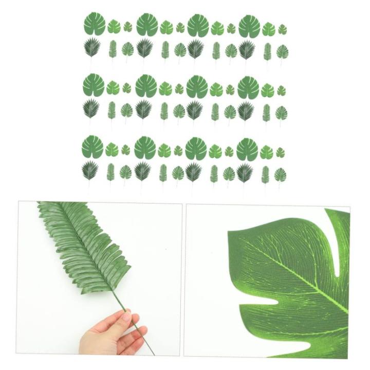 120 Stück Simulierte Schildkrötenblätter Künstliche Grüne Tropische Blätter Party Dekoration Blätter Aus Kunststoff Monstera Blätter Blumenarrangement Künstliche Blätter