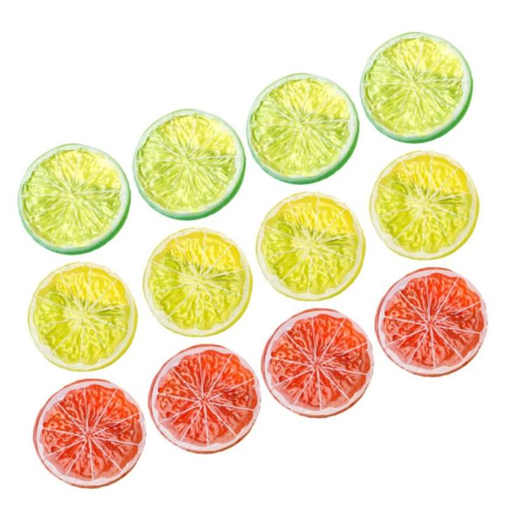 45 STK Nachahmung Einer Zitronenscheibe Realistische Zitronenscheiben Fotografie Obstscheiben Gefälschter Zitronenblock Simulation Von Fruchtscheiben Obstscheiben Prop PVC