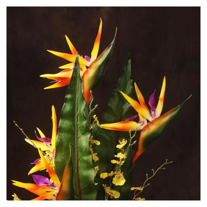 Kunstblumen Orangefarbene Kunstblumen für den Innenbereich – Elegante Kunstblumendekoration für Wohnzimmer, Schlafzimmer und Balkonpflanzenarrangement für jeden Anlass