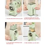 Rotary Cheese Grater Shredder - Kitchen Manual Speed Slicer mit Griff Starke Saugbasis für Kartoffel, Karotte, Gemüse, Nüsse, Zucchini,C