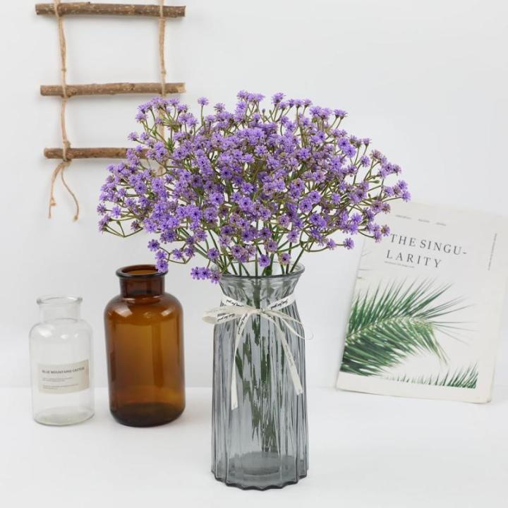 Gypsophila , 10 stuks Gypsophila-planten, voor bruiloft, bruidsboeket, thuis, knutselen en decoratie (paars)