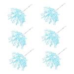50 Stück Simulierte dreizackige Stoff für Kopfschmuck selber Machen Braut Kopfschmuck Artificial sztuczne kwiaty Blumenstiel mit Acrylperlen künstlicher Blumenstiel