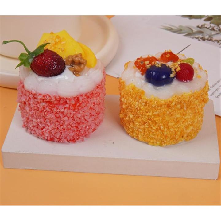 Fake Kuchen künstliche Kuchen Simulation Kuchen Dessert Gemischt Gefälschte Kuchen Lebensmittel Modell Geeignet Für Restaurant Display Realistisches Essen(C)