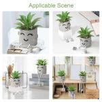 Kunstplant in pot, mini-kunstvetplanten, met hangende poten, emotioneel cement, potplant, faux decoratieve plant voor kantoor, woonkamer, tafeldecoratie, boekenkast, kerstdecoratie