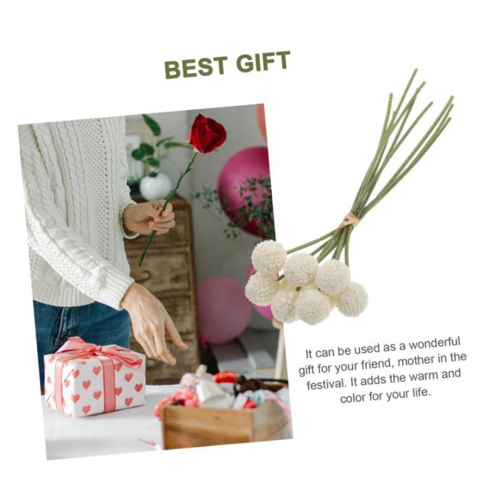 1stk Simulierte Kugelchrysantheme Chrysanthemenstiel Gefälschte Chrysanthemenblüte Bulk-vasen Künstlicher Hortensienstrauß Hochzeitsblumensträuße Heimdekoration Plastik Weiß